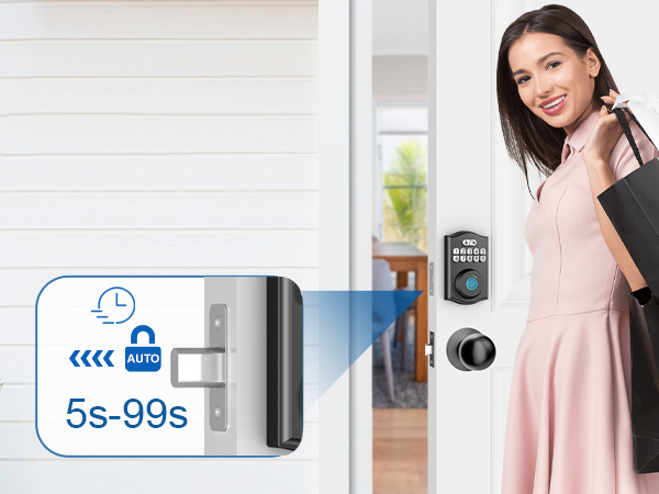 keypad door lock with handle