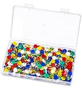 Push Pins 300 Pack Colorful Thumb Tacks with Box for Bulletin Board | 5 Assorted Colors, Colors P...