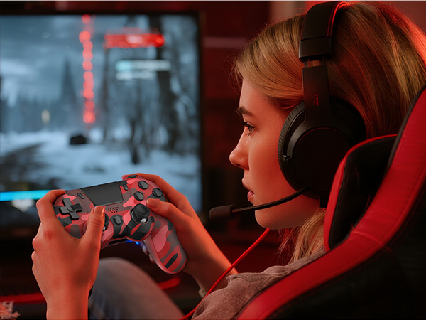 ps4 controller wireless Camouflage red