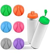 Silicone Soda Can Cover Lids, Pop Can Covers with Resealable Nozzle 6 Pack, BPA Free Stopper and ...