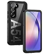 Lanhiem Samsung Galaxy A54 5G Case, IP68 Waterproof Dustproof, Built-in Screen Protector, Rugged ...