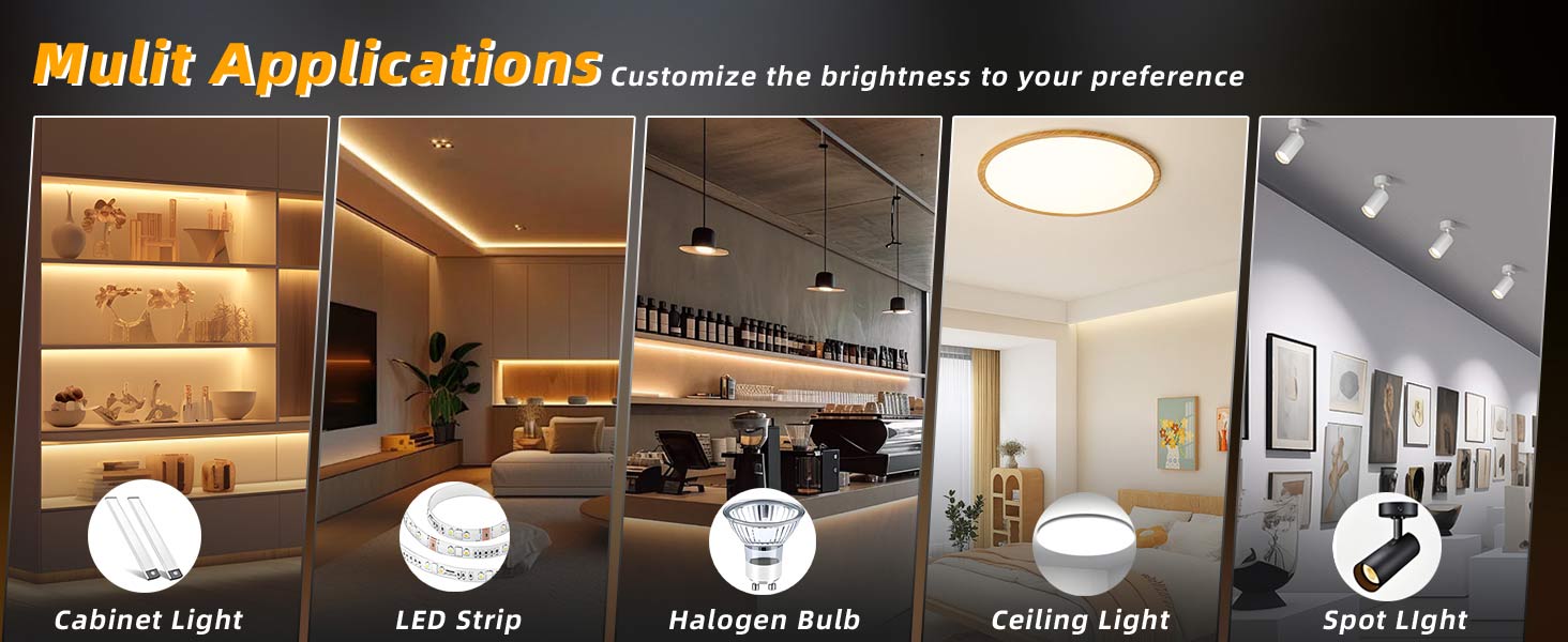 Homyhue Dimmer swicth led driver for led strip light 24v 60w 100w
