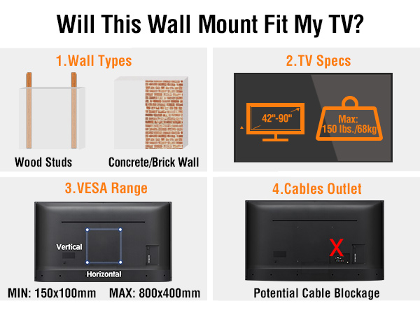 Long Arm TV Mount Full Motion Wall Mount TV Bracket