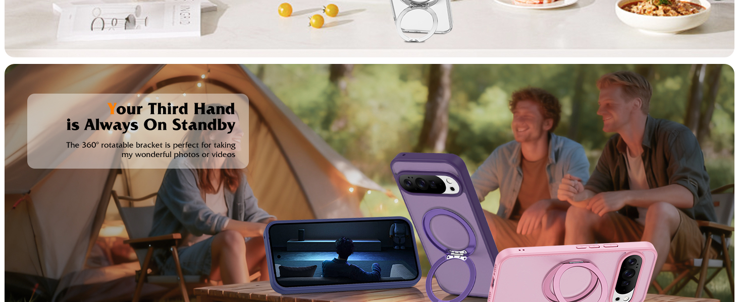 360° Rotatable Magnetic Ring Stand Phone Case