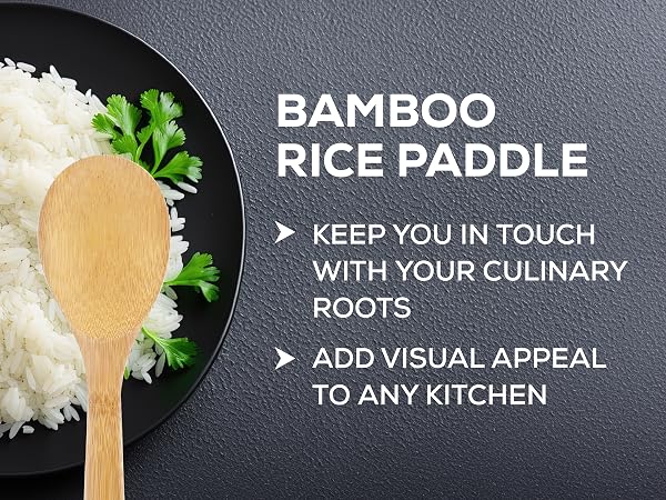 Helen’s Asian Kitchen Bamboo Rice Paddle Cooking Utensil