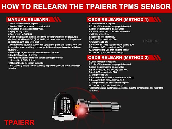 tpaierr tpms tire pressure sensor