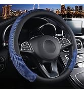 Cxtiy Universal Car Steering Wheel Cover Cool for Summer Warm for Winter Steering Wheel Cover Fit...