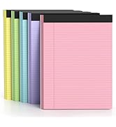 AILZFEI 5 Pack Colored Legal Pads 8.5 x 11 College Ruled Paper Note Pads Narrow Ruled 50 Sheets p...