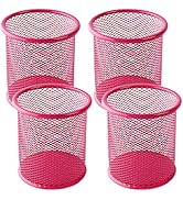 Ameceres 4 Packs Wire Mesh Pencil Holder Metal Pen Cup Desk Pen Organizer Case Pencil Jar Black f...