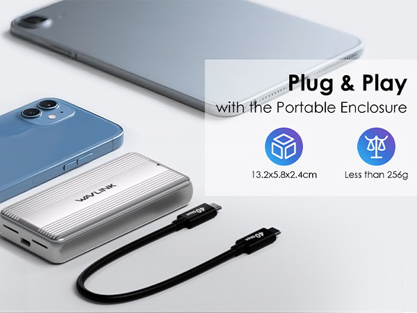 WAVLINK 40Gbps M.2 NVMe SSD Enclosure