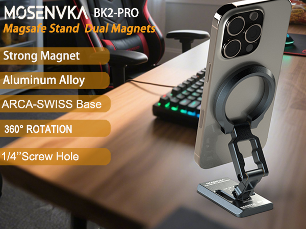 Magsafe phone stand dual magnets