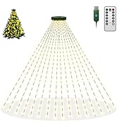btfarm Christmas Tree Lights with Remote, 6.6FT 400 LED USB Plug in Fairy Xmas Light for 5-7FT Tr...