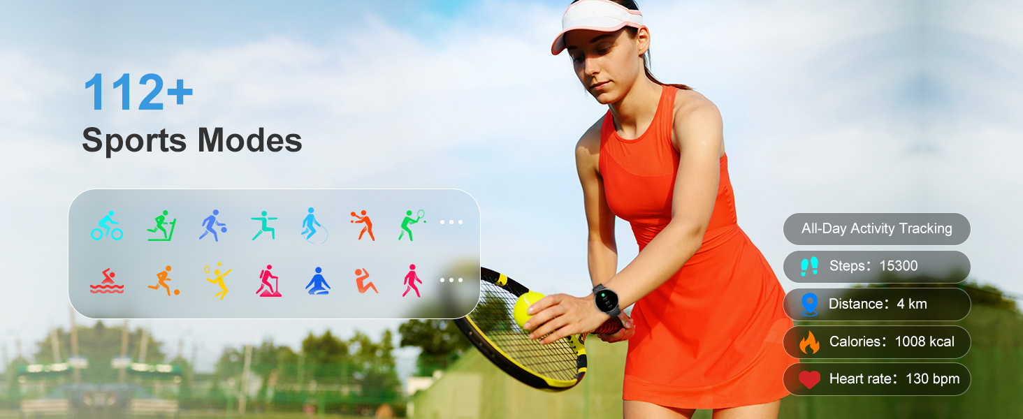 112+ Sports Modes fitness watch