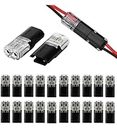 20PCS Double - Wire Plug-in Connector with Locking Bucklee, Wire Connectors Push-in - Pluggable 2...