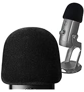 Pop Filter for Blue Yeti X Mic - Foam Microphone Windscreen Cover with Velvet-like Fabric Coverin...