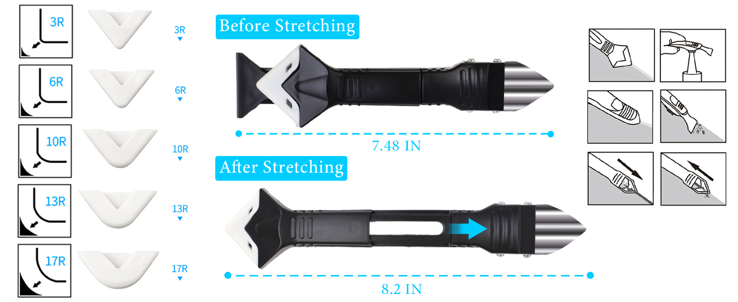 Caulking Tools Silicone Caulking Tools Sealant Finishing Tool Grout Scraper