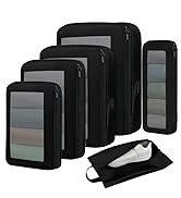 BAGAIL 4 Set/6 Set/8 Set Compression Packing Cubes Travel Accessories Expandable Packing Organize...