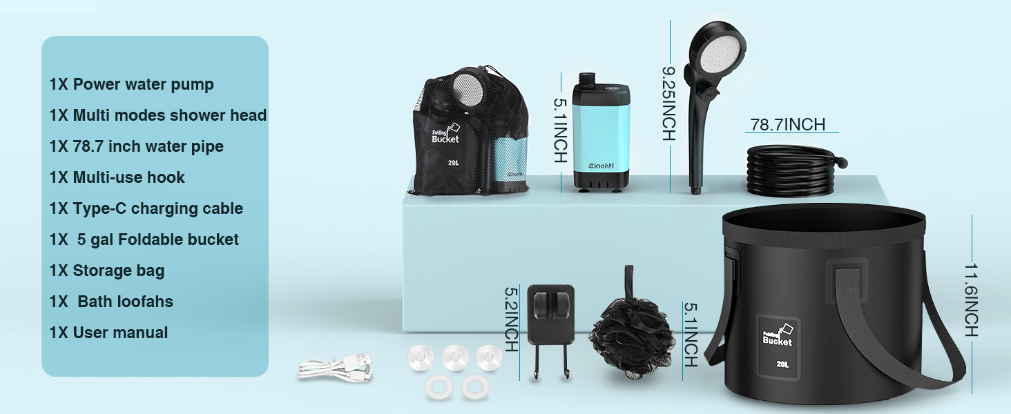 Versatile Camping Shower Kit