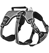 HEELE Dog Harness, Escape Proof Dog Harness, Release on Neck, No Pull Reflective Adjustable Vest ...