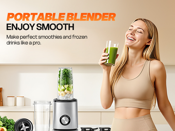 smoothie blender portable personal smoothie maker machine for shakes and smoothies