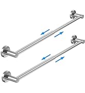 HUFEEOH 2 Piece Adjustable Towel Bar, 11.92 to 23 Inch Hand Towel Bar for Bathroom Accessories, S...