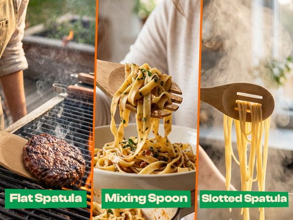 Riveira Bamboo Cooking Spoons 6-Piece