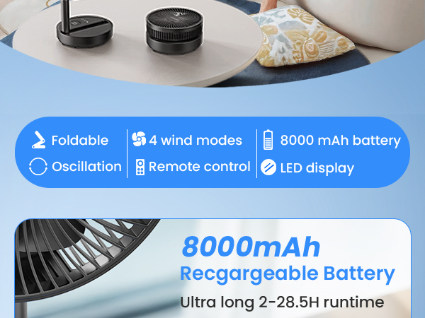 8000mAh Battery Rechargeable