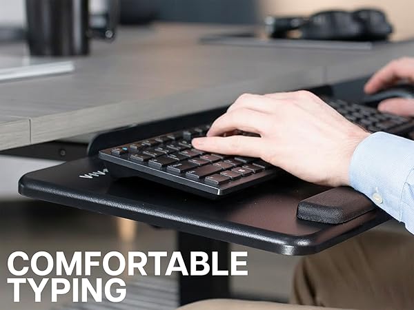 under desk keyboard tray ergonomic tilt mouse pad sliding keyboard drawer adjustable workstation