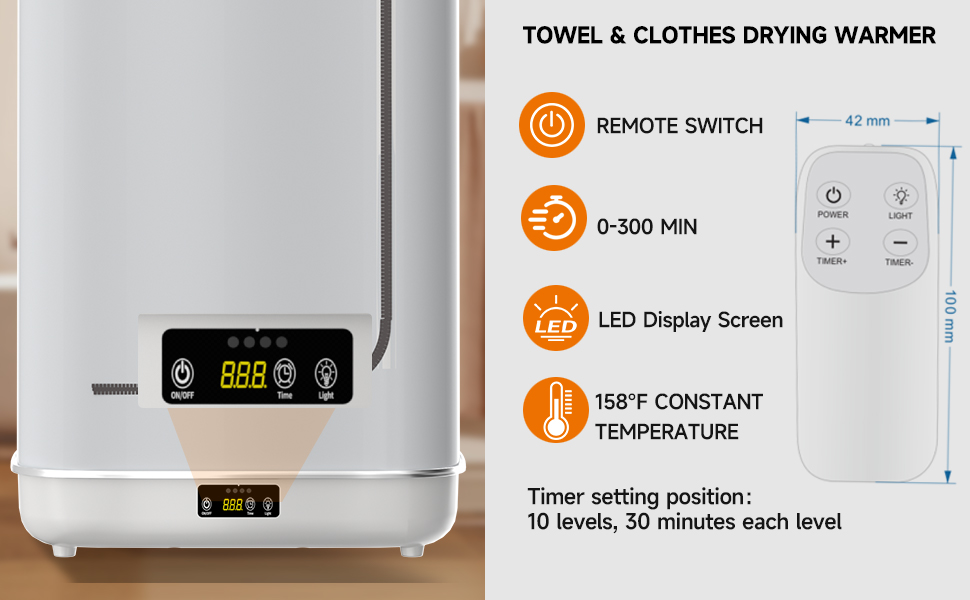 Timer setting position:10 levels, 30 minutes each level