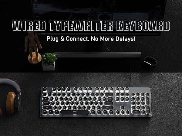 wireless typewriter keyboard