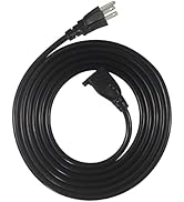 10 Foot Long Power Extension Cord 10FT - 3 Prong Black Power Extension Cord Indoor SJT 16 AWG Hea...