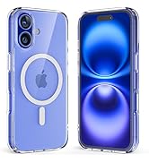 Upcommon Crystal Fit Magnetic Clear Case Compatible with [ iPhone 16 ] MagSafe Compatible, Anti Y...