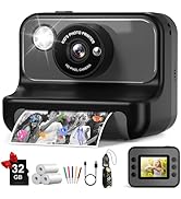 Kids Camera Instant Print, Christmas Birthday Gifts for Girls and Boys, Kids Camera 1080P HD Vide...