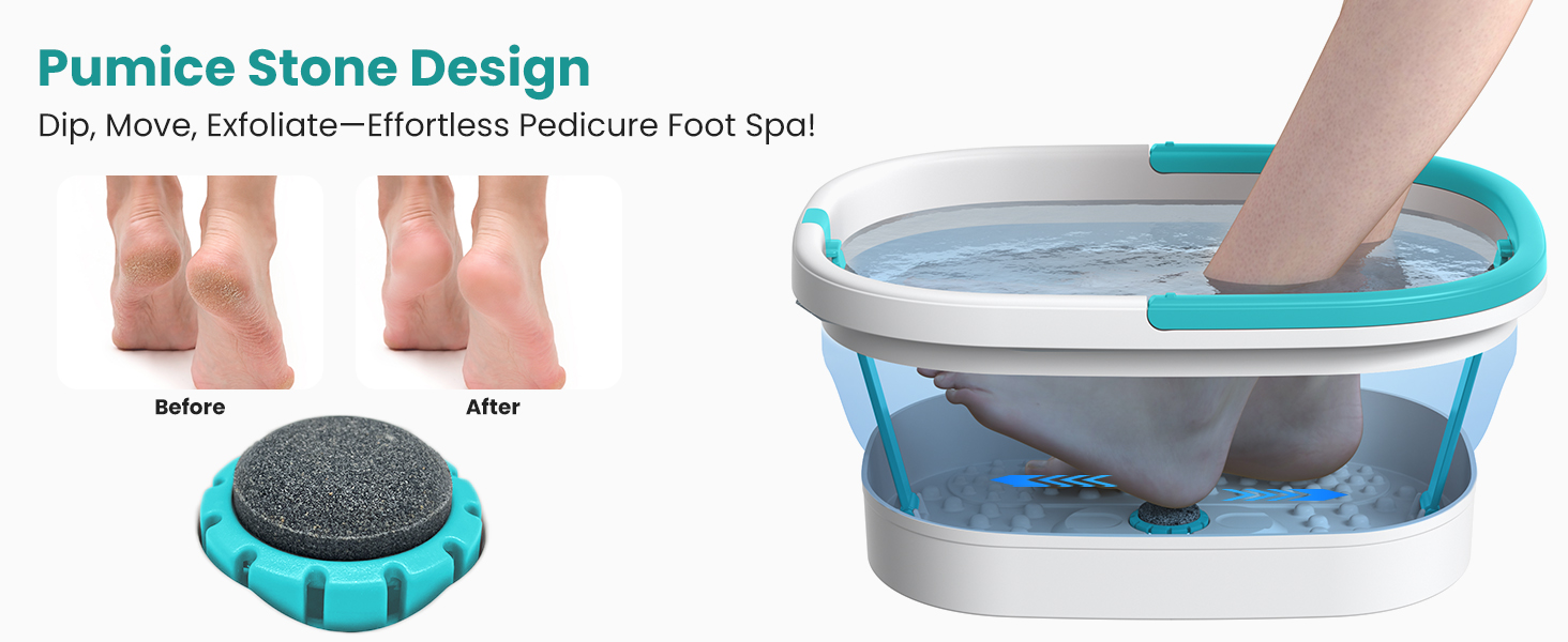 Nekteck Foot Soaking Tub Collapsible Bucket for Foot Bath Soak Pedicure Foot Spa Gifts Men Women