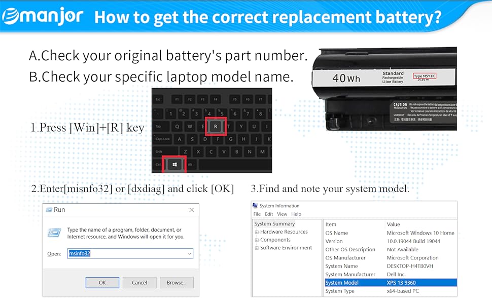 how to get the correct replacement battery
