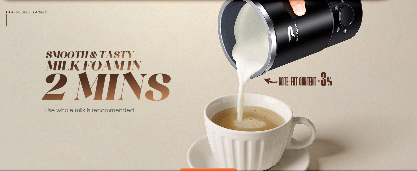 milk frother and steamer