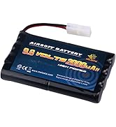 melasta AA 9.6V 2000mAh NiMH Airsoft Battery Pack Compatible with Tamiya Connector RC/Remote Cont...