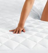 Bare Home Twin XL Mattress Topper Cotton Top - Twin Extra Long - Soft Plush Topper for Mattress -...