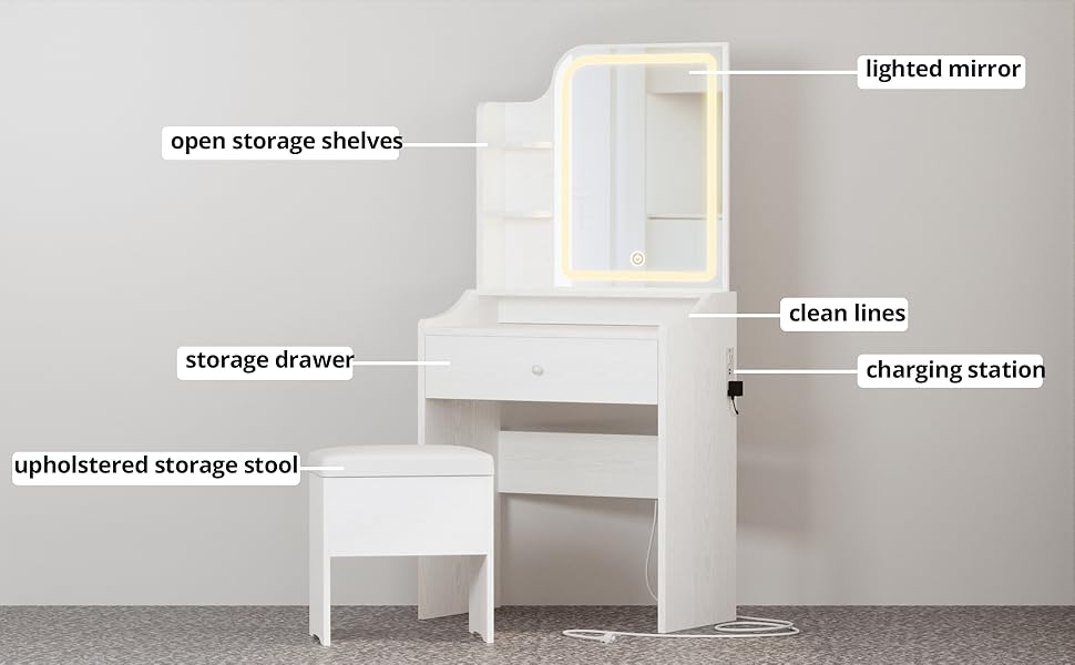 white vanity