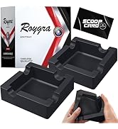 roygra Ash Tray Outdoors (2 Pack), Cigar Outdoor Ashtray for Patio Decor, Cigar Smoking Accessori...