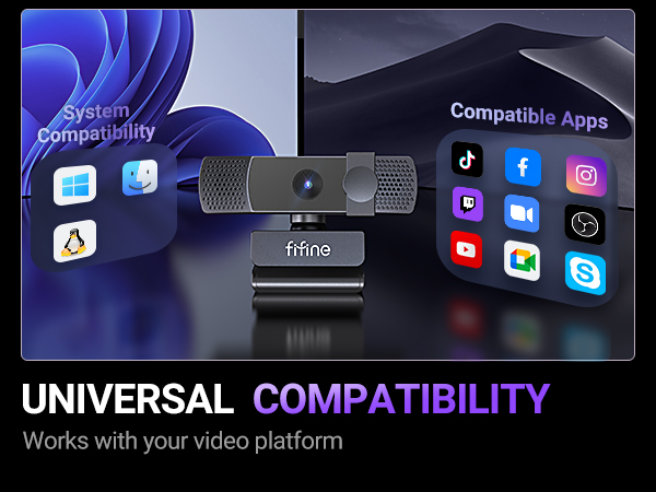 webcam with universal compatibility