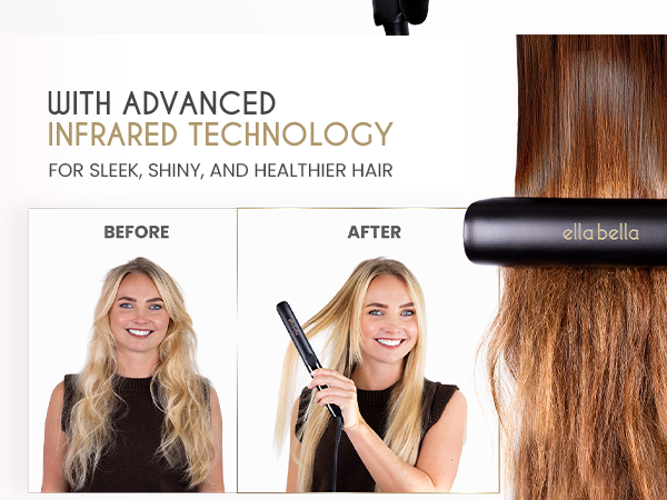 Titanium Flat Iron Hair Straightener Small Infrared Black 2