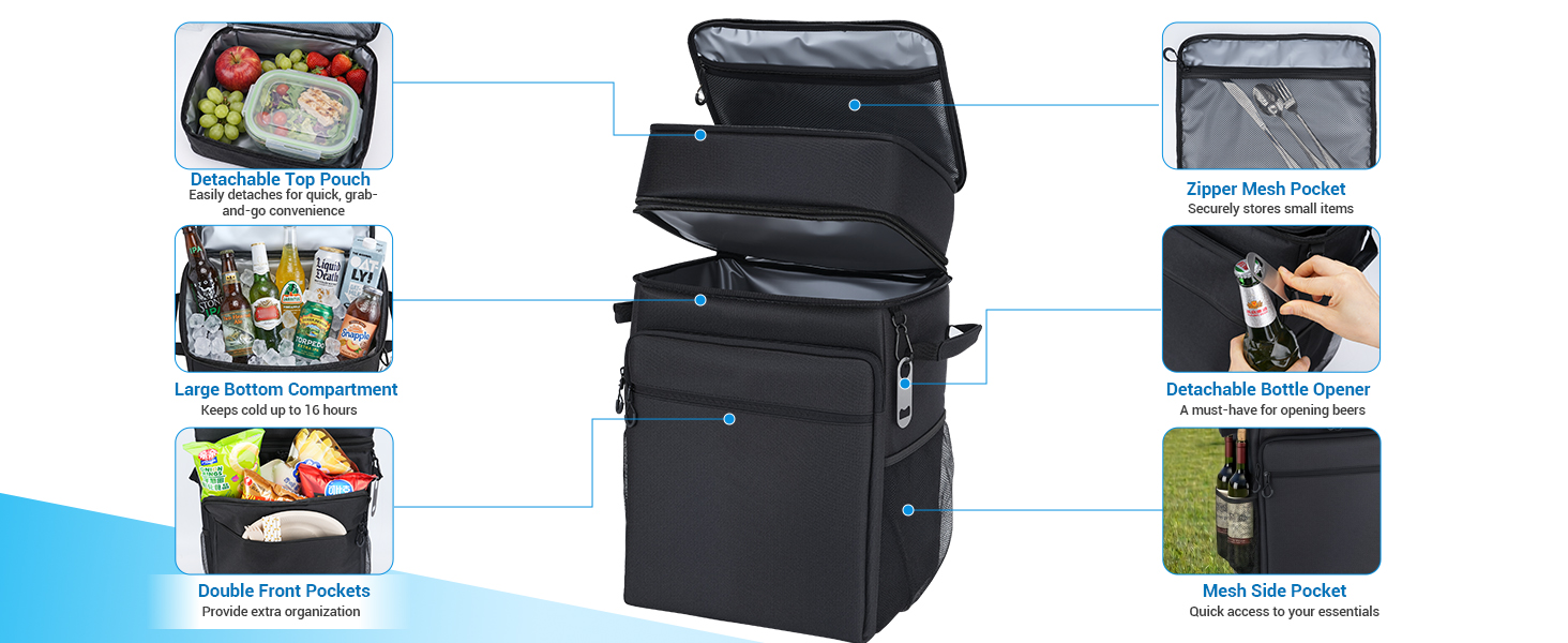 Cooler with Wheels and Handle