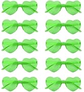 NACHLYNN 10 Pairs Heart Sunglasses Women Rimless Heart Shaped Sunglasses Candy Color Heart Glasse...