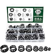EASYEAH 225pcs Plastic Cable Snap Bushings Grommet Protector Black Snap in Lockig Cable Hose Bush...