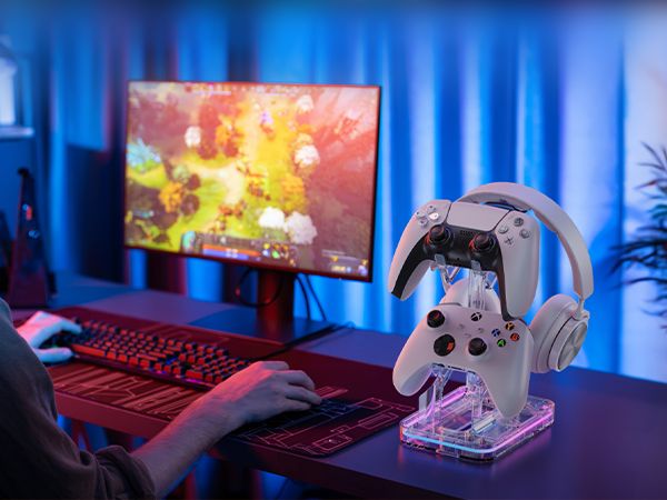 RGB Gaming Headphones with 2 USB Charging Ports