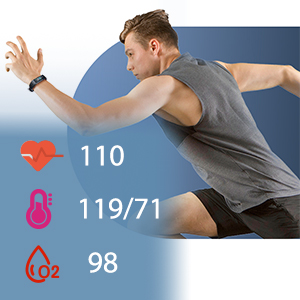 health data tracking(hr, bp,bo,etc)