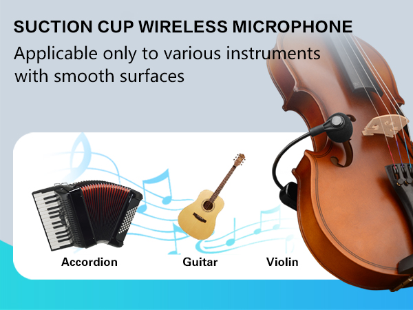 Suction cup wireless microphone