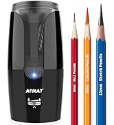 AFMAT PS29 Rechargeable Long Point Pencil Sharpener for Artist, Fast Sharpen &amp; Auto Stop, 8-17mm ...