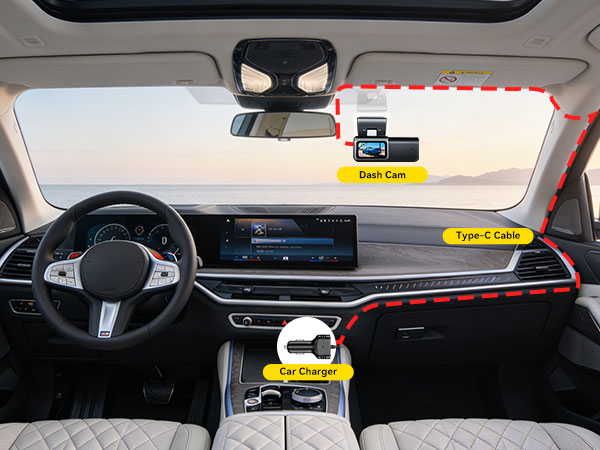 Dual Dash Cam Front and Rear: 4K+2.5K Dash Camera for Cars Built-in 5G WiFi APP Control Car Dashcam